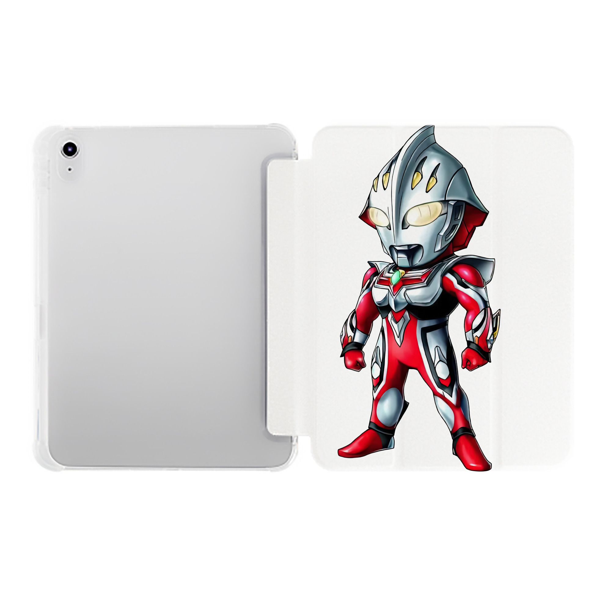（画像用） ウルトラマン Ultraman IPad ケース ペン収納付き 三つ折りスタンド PUレザー×シリコン 対応機種9.5/10.5/10.9インチ